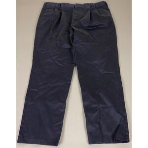 Dockers Pants D3 Classic Fit Men's Size 42x32 Navy Blue Pleated Cotton